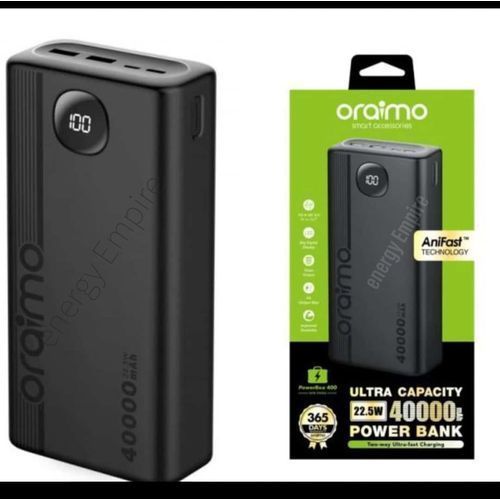 Oraimo 40000mah Power Box Superior Two Way Fast Charging Ultra Power Bank