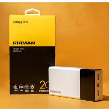 Firman 20000mAh Mirror Power Bank white M20