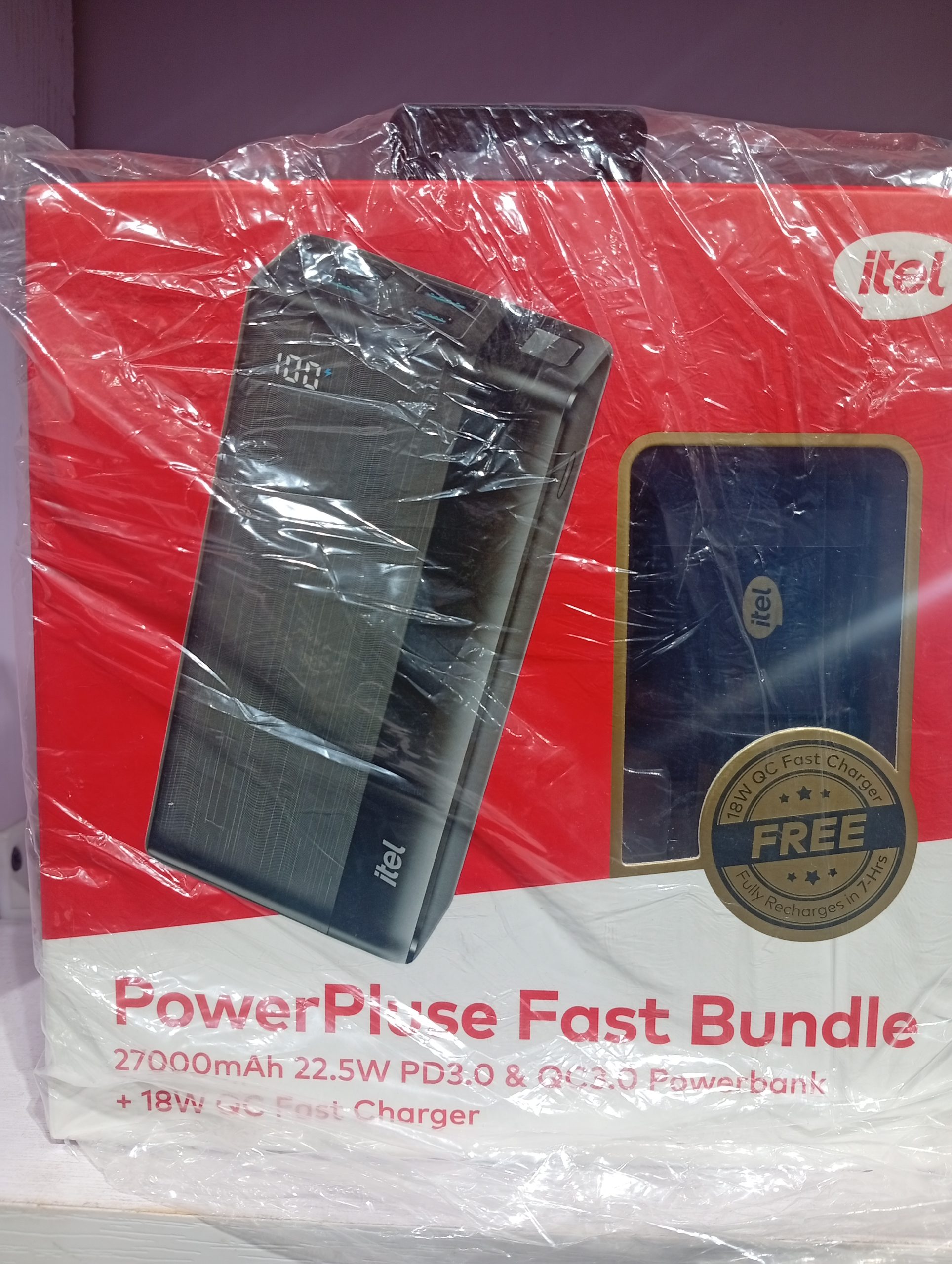 product-grid-gallery-item Itel 27000mAh Original Fast Power Bank+ Free Charger