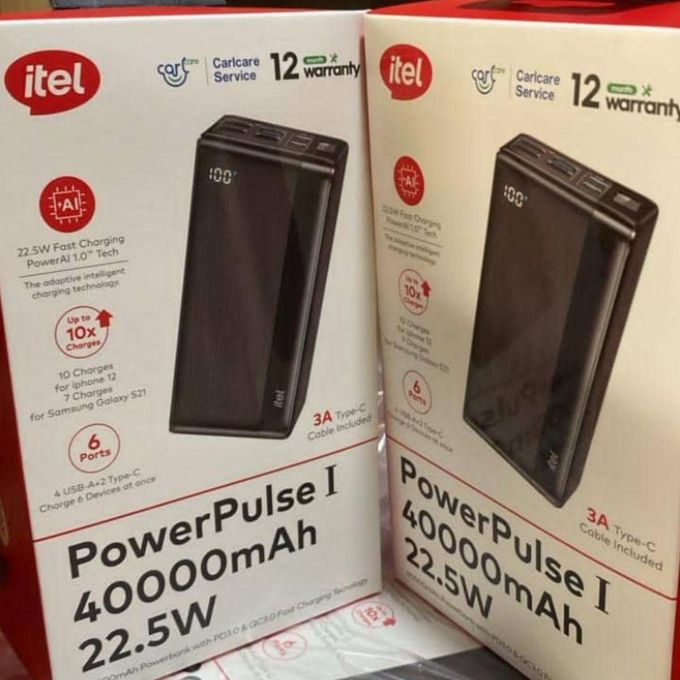 product-grid-gallery-item itel 40000mAh Power-Pulse I 22.5W Fast Charging Type-C Input & Output Digital Power-Bank A1490