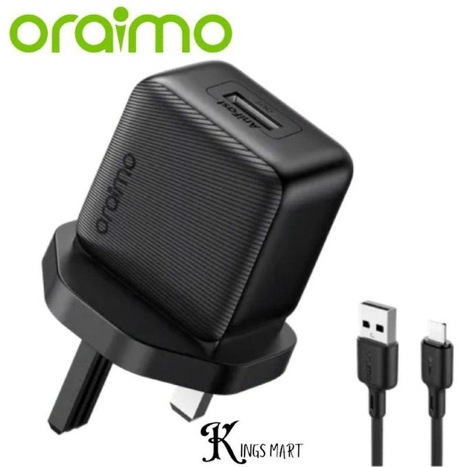 Oraimo Power-Cube 10 Sleek Fast 10W Fast Charging -Iphone Cable Wall Charger OCW-1111U-L53