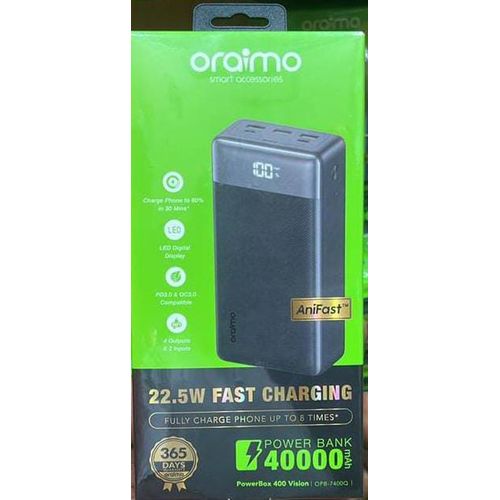 Oraimo 40000mah Superior Quality Ultra Fast Charging Power Bank