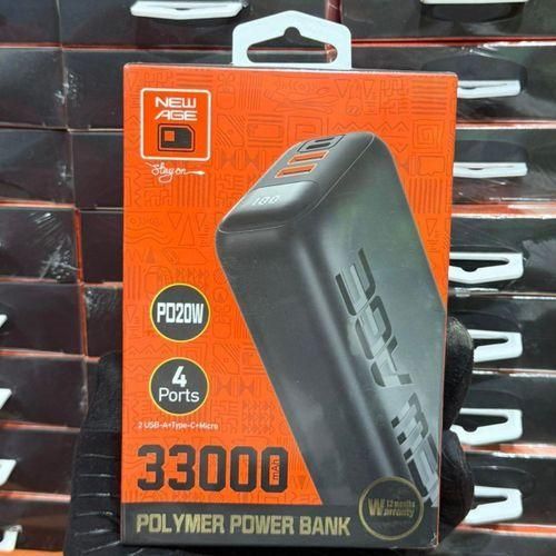 product-grid-gallery-item New Age 33000mAh Turbo Ultra 11 20W PD Fast Charging Digital Display Type-C Input & Output Power-Bank